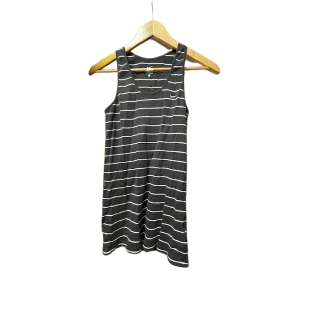 Nike Black and White Striped Tank Top